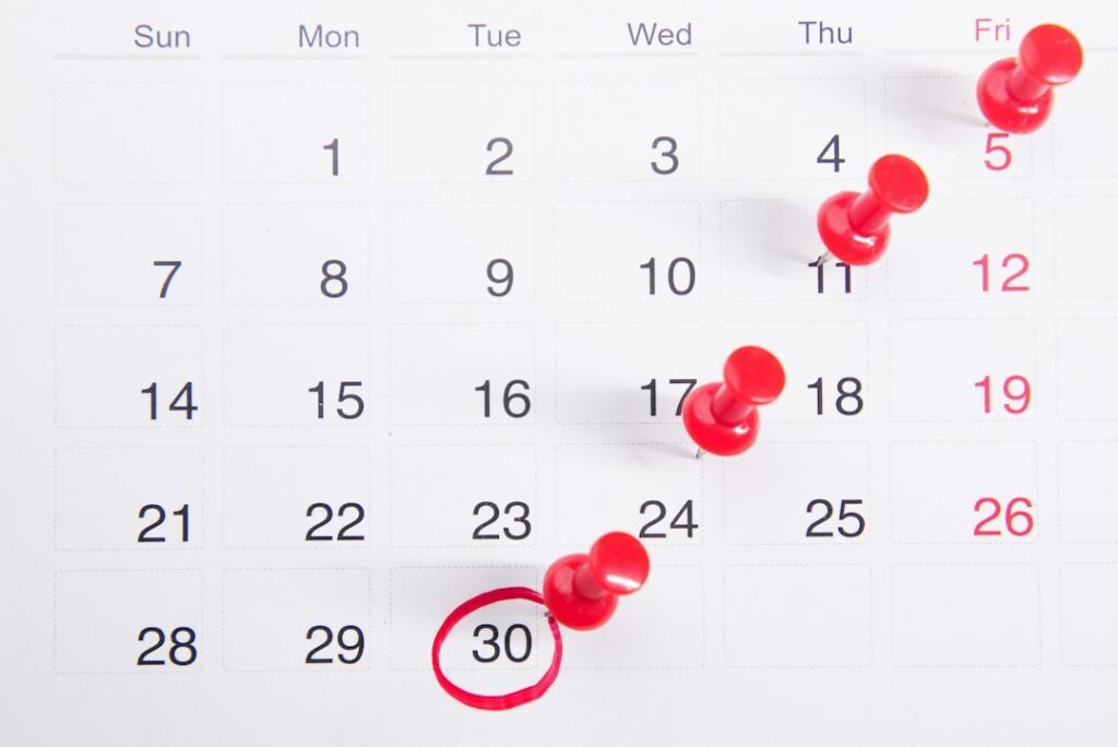 Calendar reminder used to track a missed semaglutide dose