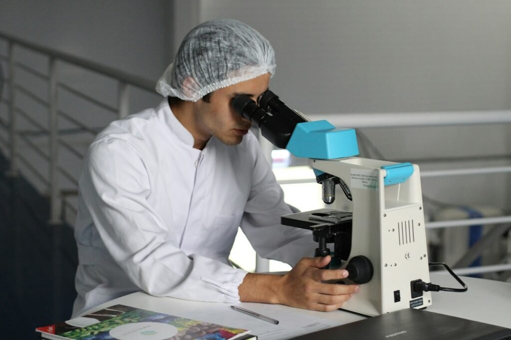 Man discussing testosterone test results during a medical consultation