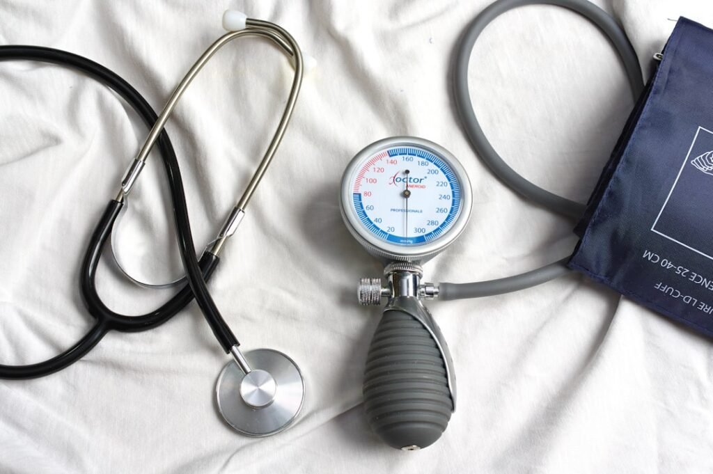 Blood pressure equipment used to monitor testosterone therapy